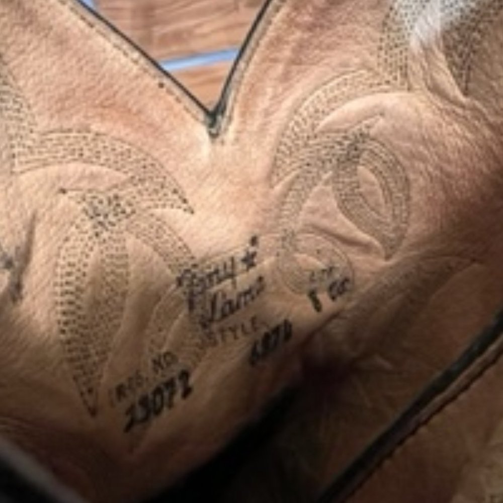 Tony Lama size 8 black western boots - Picture 8 of 11